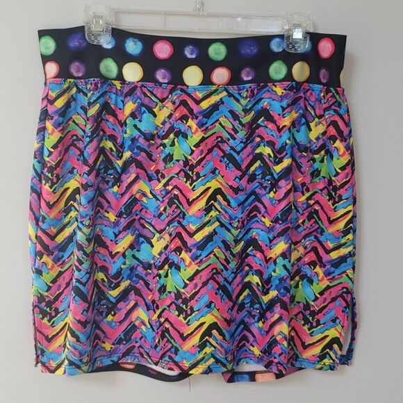 Skort Obsession Skirt Womens XL Tennis Golf Athletic Short Multicolored - Picture 1 of 8